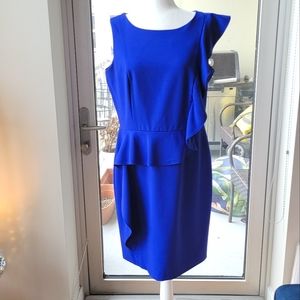 Calvin Klein | Cobalt Blue Ruffle Detail Dress